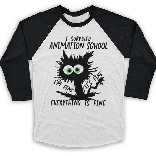 I Survived Animation School Graduation 2026 Baseball Raglan Shirt - Best Gift Smart