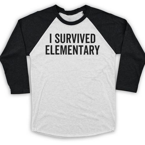 I Survived Elementary Graduation School Student Baseball Raglan Shirt - Best Gift Smart