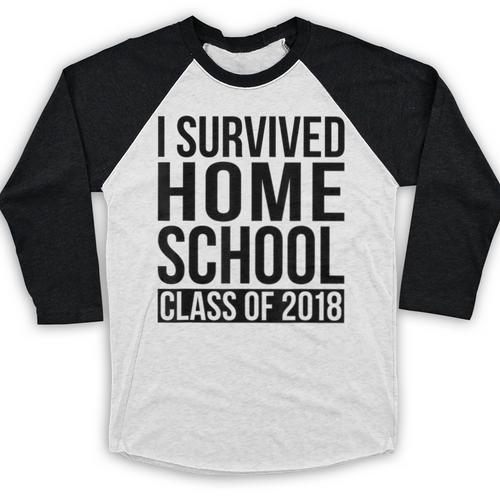 I Survived Home School Class Of 2018 Graduation Baseball Raglan Shirt - Best Gift Smart