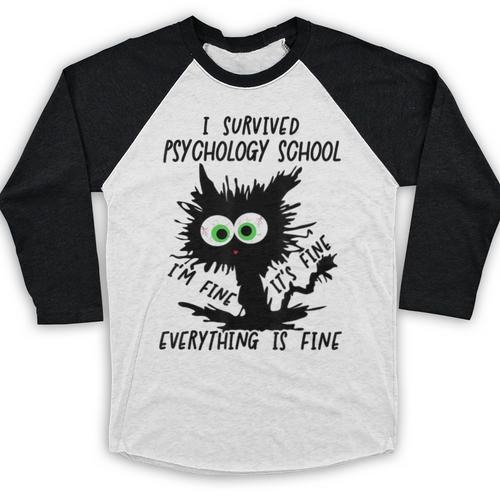 I Survived Psychology School Graduation 2026 2027 Baseball Raglan Shirt - Best Gift Smart