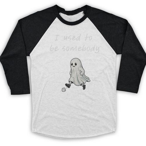 I Used To Be Somebody Nostalgia Halloween Spooky Season Premium Tri-Blend Baseball Raglan Shirt - Figerry
