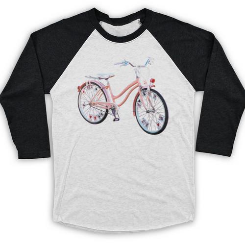 Vintage Bicycle With Playing Cards Nostalgia Baseball Raglan Shirt - Figerry