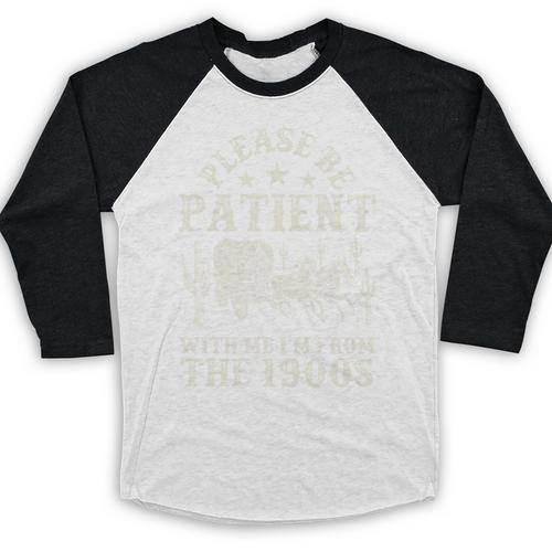 Vintage Please Be Patient With Me I'm From The 1900s For Men Baseball Raglan Shirt - Figerry