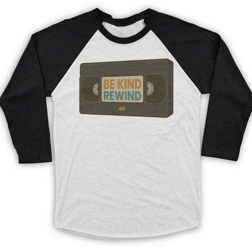 Vintage VHS Tape Humor Retro Nostalgia Graphic Baseball Raglan Shirt - Figerry