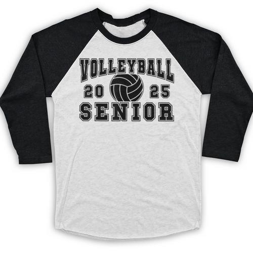 Volleyball Senior Night Volleyball Senior 2025 Graduation 28 Baseball Raglan Shirt - Best Gift Smart