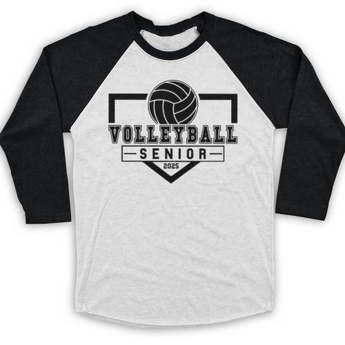 Volleyball Senior Night Volleyball Senior 2025 Graduation 30 Baseball Raglan Shirt - Best Gift Smart