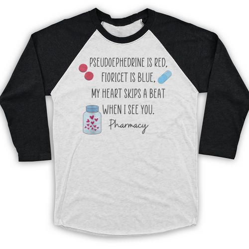 Women Pharmacist Valentines Pharmacy Technician Graduation Baseball Raglan Shirt - Best Gift Smart