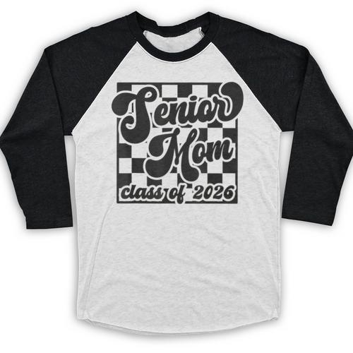Women Senior Mom Class Of 2026 Retro Graduation Senior Mama Baseball Raglan Shirt - Best Gift Smart