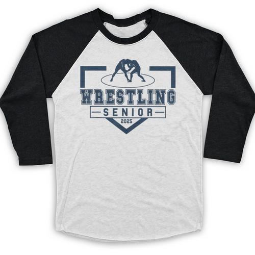 Wrestling Senior Night Wrestling Senior 2025 Graduation 66 Baseball Raglan Shirt - Best Gift Smart