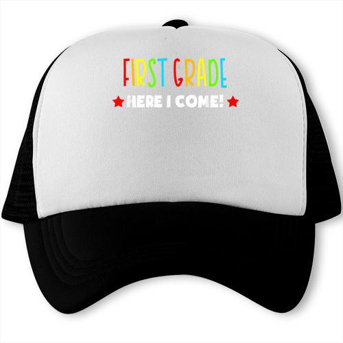 1st Grade Here I Come Kids Kindergarten Graduation Shirt Trucker Cap - Best Gift Smart