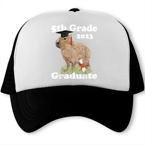 5th Grade Graduation Class Of 2023 Capybara Fifth Graduate Trucker Cap - Best Gift Smart