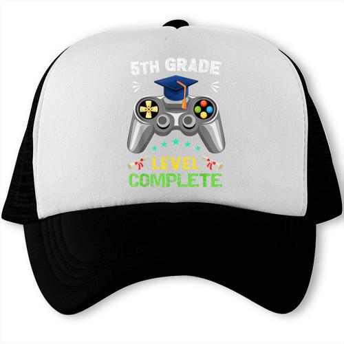 5th Grade Level Complete Gaming Graduation Class 2023 Gamer Trucker Cap - Best Gift Smart