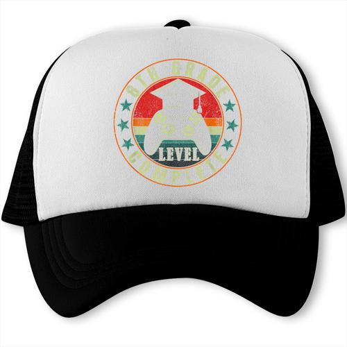 8th Grade Graduation Gamer 8th Grade Level Complete Trucker Cap - Best Gift Smart
