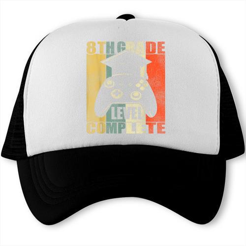 8th Grade Level Complete Gamer Class Of 2024 Graduation Trucker Cap - Best Gift Smart