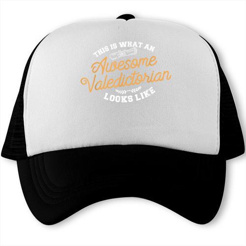 This Is What An Awesome Valedictorian Looks Like Graduation Trucker Cap - Best Gift Smart