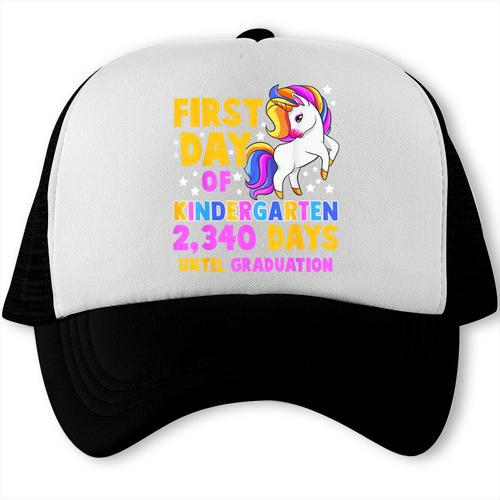 Back To School First Day Of Kindergarten Graduation Unicorn Trucker Cap - Best Gift Smart