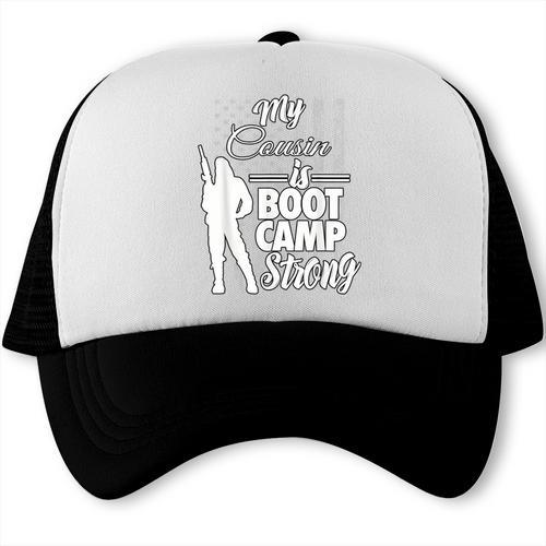 Boot Camp Graduation Military Cousin Support Tee Trucker Cap - Best Gift Smart