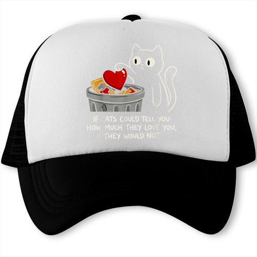 Cat Mom Cat Dad Feline St Valentine's Day Trucker Cap - Father's Day Fun