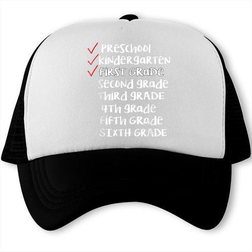 Check Mark End Of Year 1st Grade Shirt-1st Grade Graduation Trucker Cap - Best Gift Smart