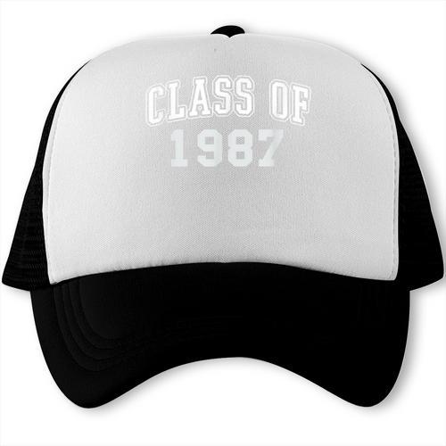 Class Of 1987 Vintage Graduation College High School Reunion Trucker Cap - Best Gift Smart