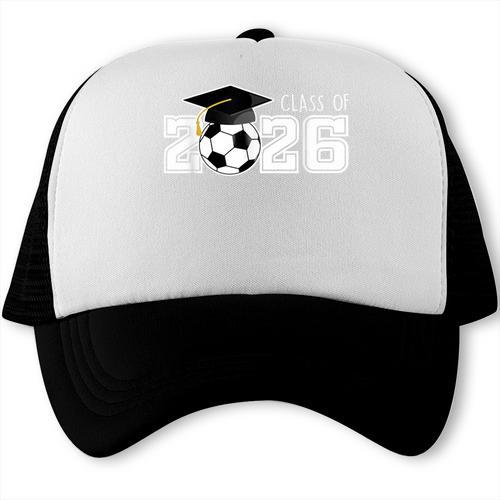 Class Of 2026 Senior 2026 Soccer High School Graduation Trucker Cap - Best Gift Smart