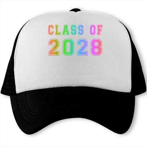 Class Of 2028 High School Graduation Date Graduate T Shirt Trucker Cap - Best Gift Smart