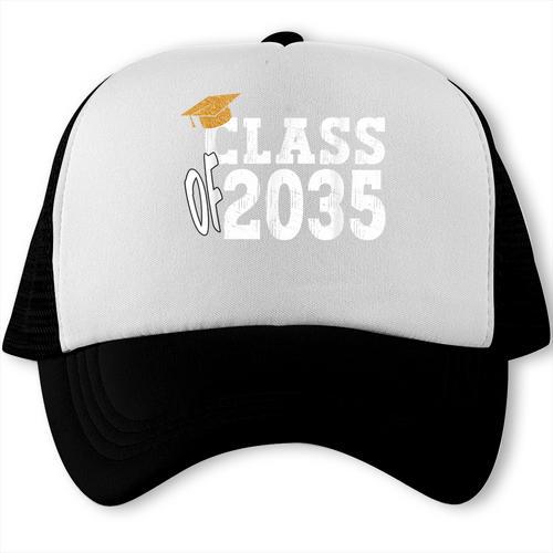 Class Of 2035 Grow With Me Boy Girl First Day Of Graduation Trucker Cap - Best Gift Smart