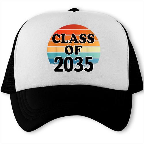 Class Of 2035 Senior Graduate Retro Graduation Trucker Cap - Best Gift Smart