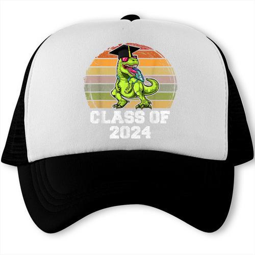 Class Of Dinosaur Apparel 2024 Graduation Graduate Dino Boy Trucker Cap - Best Gift Smart