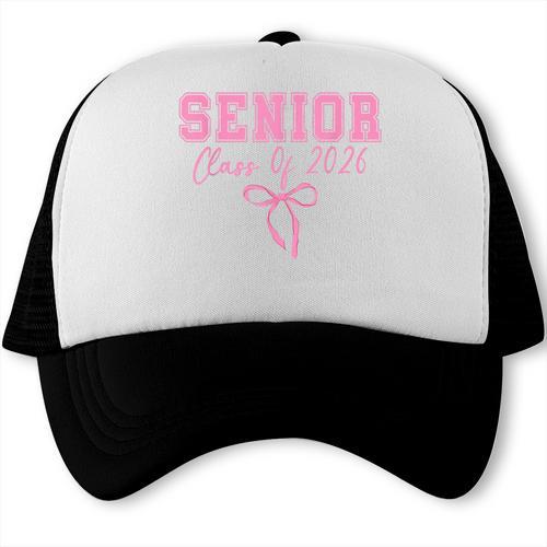 Coquette Senior 2026 Class Of 2026 Pink Bow Graduation 2026 Trucker Cap - Best Gift Smart