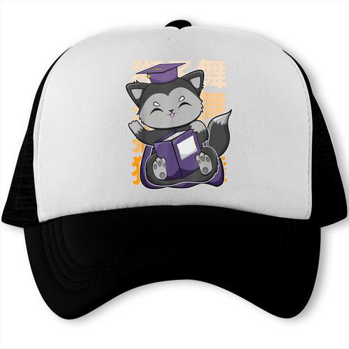 Cute Anime Fox Graduate Of A Class For Graduation Trucker Cap - Best Gift Smart