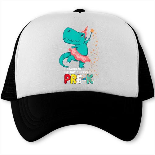 Cute Magical Ballerina Dino Unicorn Pre-K Graduation Trucker Cap - Best Gift Smart