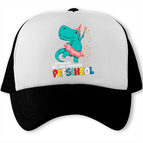 Cute Magical Ballerina Dino Unicorn Preschool Graduation Trucker Cap - Best Gift Smart