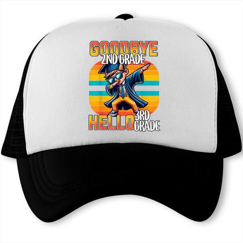 Dabbing Boy Goodbye 2nd Grade Hello 3rd Grade Graduation Trucker Cap - Best Gift Smart