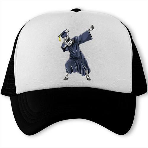 Dabbing Graduate Zebra Team Mascot Graduation Senior Shirt Trucker Cap - Best Gift Smart