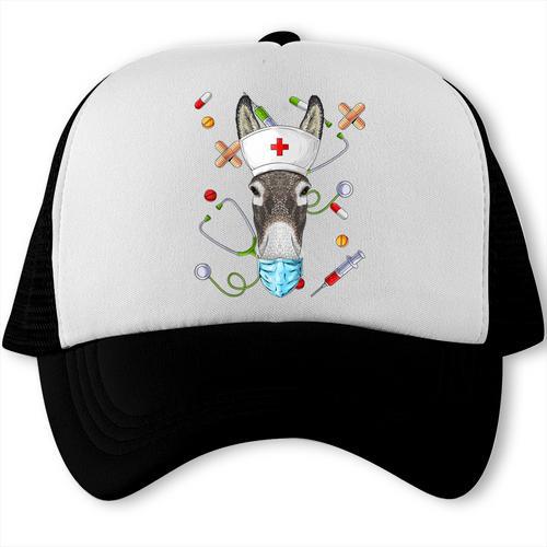 Donkey Nurse RN ER Nursing School Graduation Trucker Cap - Best Gift Smart