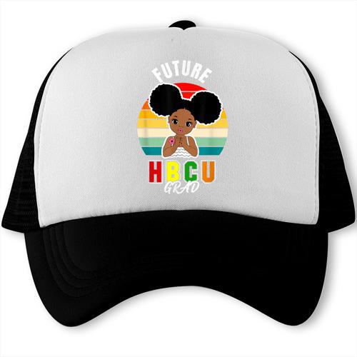 Future HBCU Grad Graduate Afro Girl College Graduation Trucker Cap - Best Gift Smart