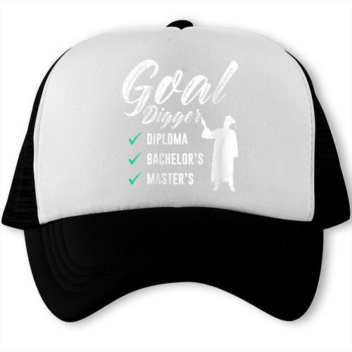 Goal Digger Diploma Master s Bachelor s Master Graduation Trucker Cap - Best Gift Smart