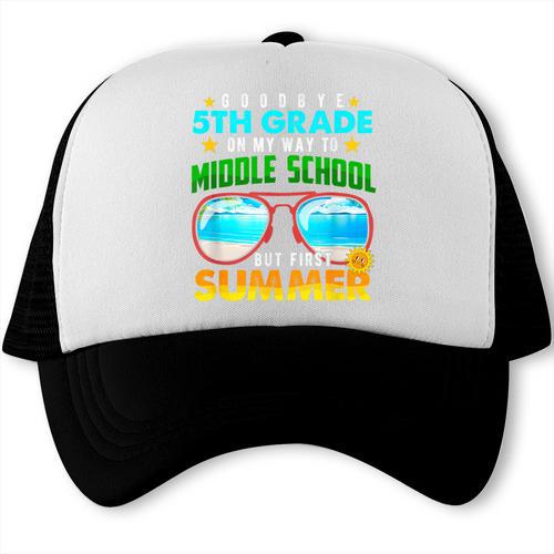 Goodbye 5th Grade Graduation To 6th Grade Hello Summer Kids Trucker Cap - Best Gift Smart