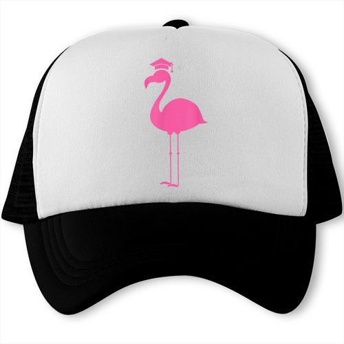 Graduate Cute Pink Flamingo Graduation Trucker Cap - Best Gift Smart