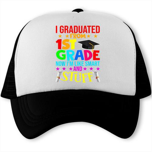 I Graduated From 1st Grade Graduation Matching Student Trucker Cap - Best Gift Smart