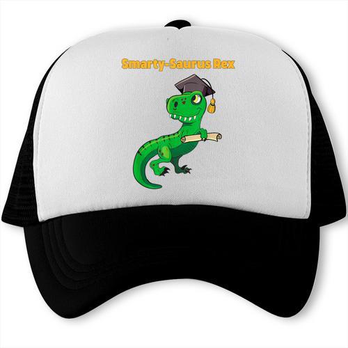 Graduation Dinosaur Smarty Saurus Rex Diploma Dinosaur Trucker Cap - Best Gift Smart