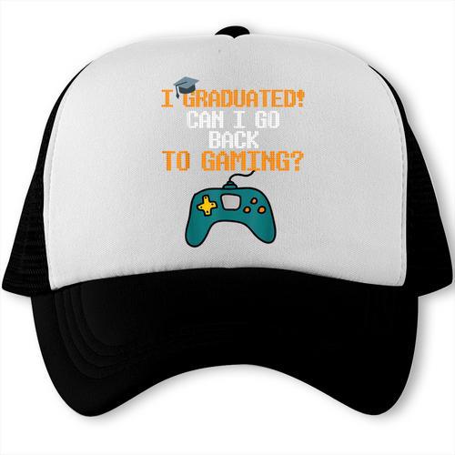 Graduation I Graduated Can I Go Back To Gaming Trucker Cap - Best Gift Smart