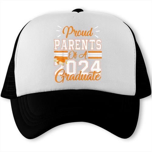 Graduation Proud Parents Of a 2024 Graduate For Mom And Dad Trucker Cap - Best Gift Smart