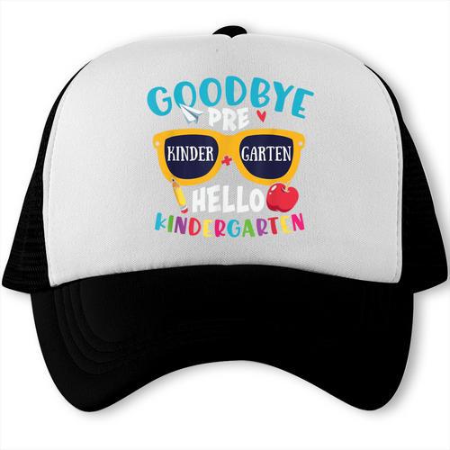 Graduation Shirt Goodbye PreK Hello Kindergarten School Trucker Cap - Best Gift Smart
