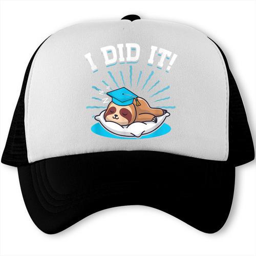 Graduation Did It Sloth Graduate Animal Sloths Sloth Trucker Cap - Best Gift Smart