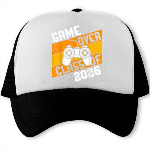 Graduation Video Gamer Game Over Class Of 2026 Senior Trucker Cap - Best Gift Smart
