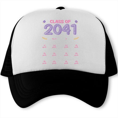 Grow With Me Graduation First Day Of School Class Of 2041 Trucker Cap - Best Gift Smart