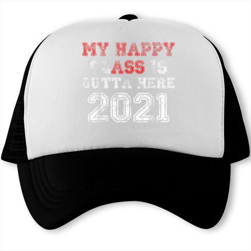 My Happy Class Is Outta Here 2021 Shirt Graduation Trucker Cap - Best Gift Smart