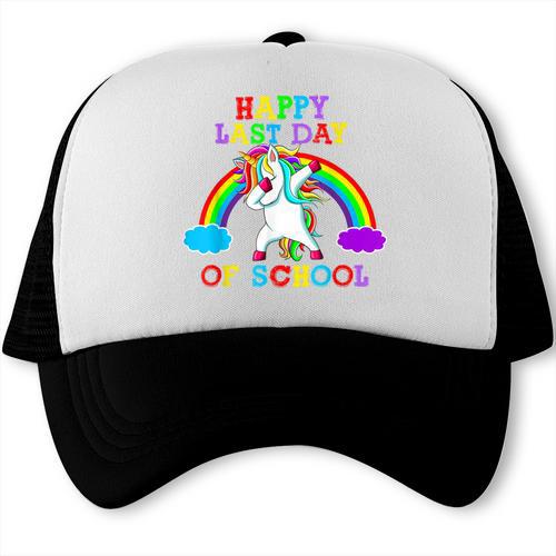 Happy Last Day Of School Teacher Student Graduation Unicorn Trucker Cap - Best Gift Smart